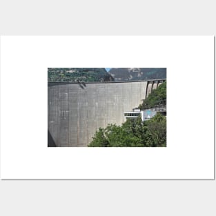 "Golden Eye" Verzasca Dam in Switzerland Posters and Art